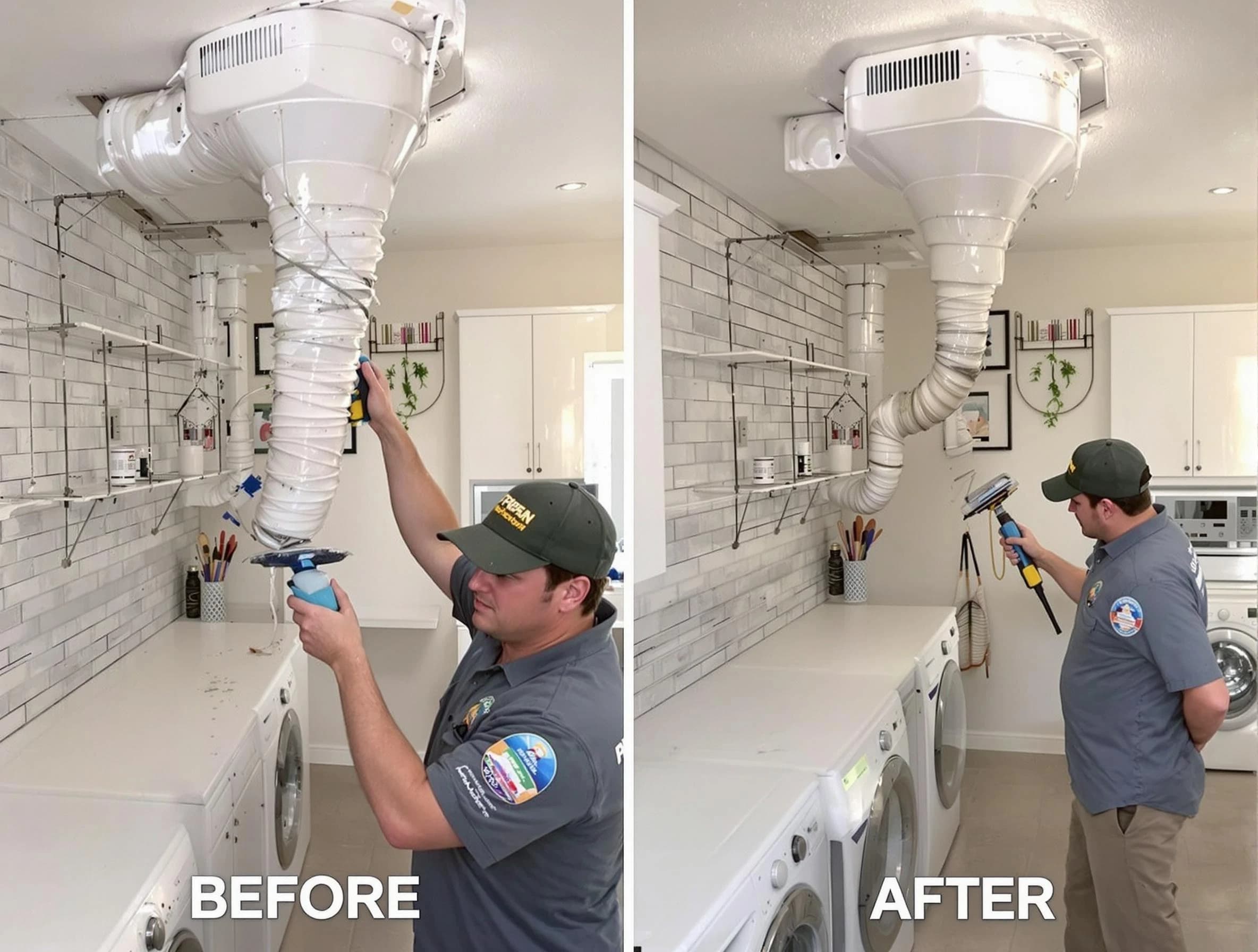 Professional dryer exhaust vent cleaning by Newnan Dryer Vent Cleaning in Newnan